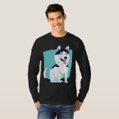 ハスキーな犬の子犬 Tシャツ (正面フル)