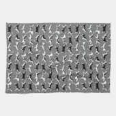 ハスキーな犬タオルのハスキーなマラミュートのふきん キッチンタオル (横)