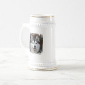 ハスキーな犬ビールステイン ビールジョッキ (正面左)