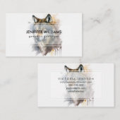ハスキーな狼の犬の動物，美しい 名刺 (正面/裏面)