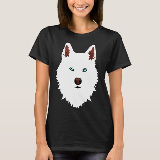 ハスキーな白雪犬 Tシャツ (正面)