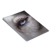 ハスキーな目のノートのシベリアンハスキーのギフト及び本 ノートブック (右側)