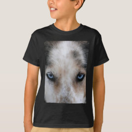 ハスキーな青い目のTシャツ Tシャツ