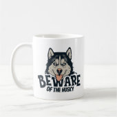 ハスキーに気をつけろ - ヴィンテージ・ホラー映画ポスター コーヒーマグカップ (左)