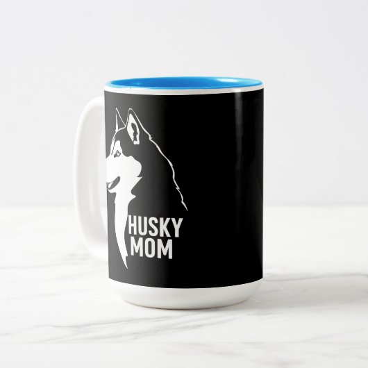 ハスキーのお母さん ツートーンマグカップ (正面左)