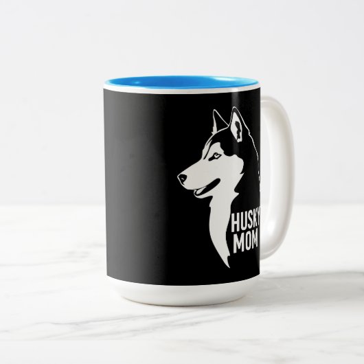 ハスキーのお母さん ツートーンマグカップ (正面右)