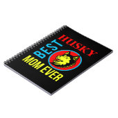 ハスキーのお母さん、犬のお母さん、犬のプレゼント ノートブック (左側)