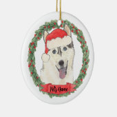 ハスキーのための特別なクリスマス セラミックオーナメント (右)