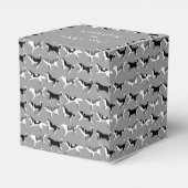 ハスキーのギフトボックスをパーソナライズかすれた犬のチームボックス フェイバーボックス (裏面サイド)