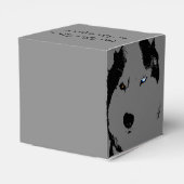 ハスキーのギフトボックスをパーソナライズハスキーのマラムートギフトボックス フェイバーボックス (裏面サイド)