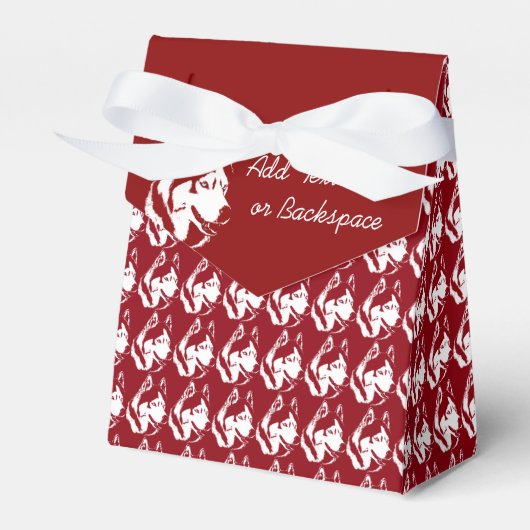 ハスキーのギフトボックスをパーソナライズハスキーのマラムートギフトボックス フェイバーボックス (正面サイド)