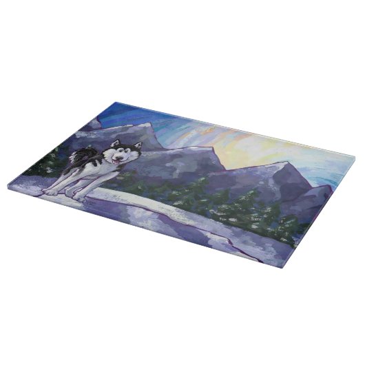 ハスキーのギフト&アクセサリー カッティングボード (角)