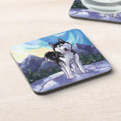 ハスキーのギフト&アクセサリー コースター (左側)