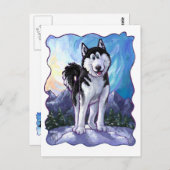 ハスキーのギフト&アクセサリー ポストカード (正面/裏面)