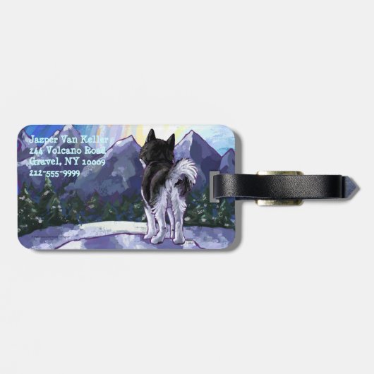 ハスキーのギフト&アクセサリー ラゲッジタグ (裏面横)