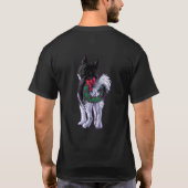 ハスキーのクリスマス Tシャツ (裏面)