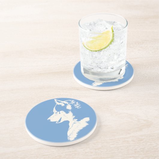 ハスキーのコースターハスキーのオオカミ犬のコースター コースター (側面)