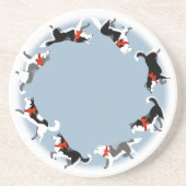 ハスキーのコースターハスキーのマラムートクリスマスコースター コースター (正面)