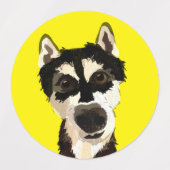 ハスキーのステッカーシートをフェニックス ラベル (デザイン1)