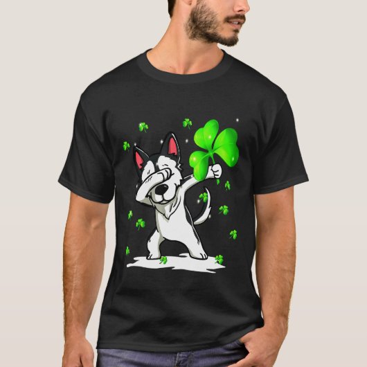 ハスキーのダビング Tシャツ (正面)