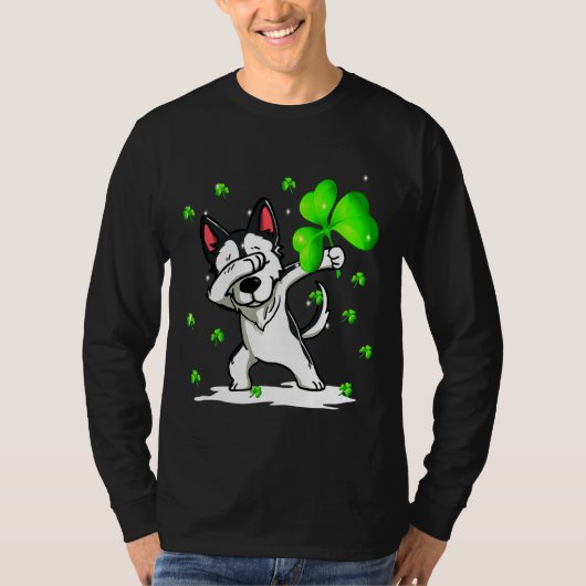 ハスキーのダビング Tシャツ (正面)