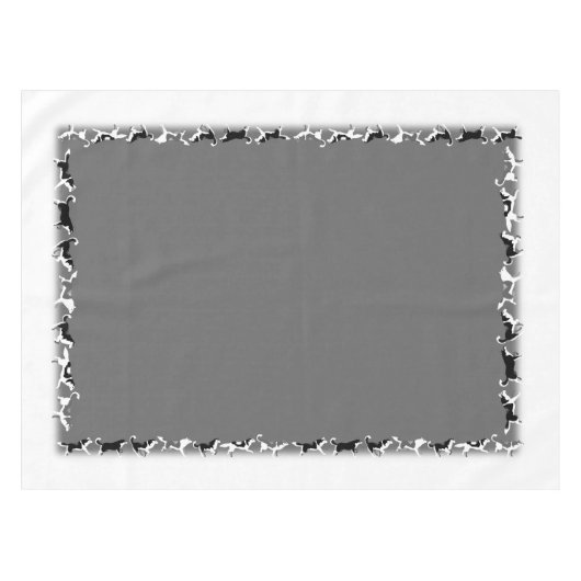 ハスキーのテーブルクロスのハスキーのマラムートアートテーブルクロス テーブルクロス (正面(横))