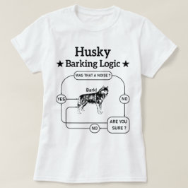 ハスキーのバーキング論理シベリアおもしろいドッグ皮肉 Tシャツ