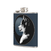 ハスキーのパスクカスタムシベリアのハスキーのドリンクのフラスコ フラスク (左)