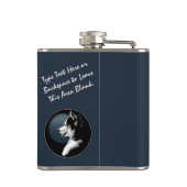 ハスキーのパスクカスタムシベリアのハスキーのドリンクのフラスコ フラスク (裏面)