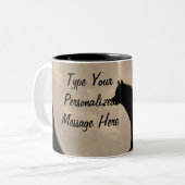 ハスキーのマグコーヒーカップパーソナライズされたそりドッグカップ ツートーンマグカップ (正面左)