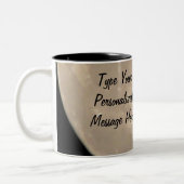 ハスキーのマグコーヒーカップパーソナライズされたそりドッグカップ ツートーンマグカップ (左)