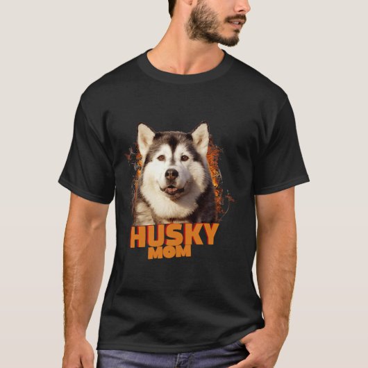 ハスキーのママ必須 Tシャツ (正面)