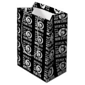 ハスキーのママ、犬のママ、ハスキーのプレゼント ミディアムペーパーバッグ (裏面アングル)