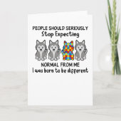 ハスキーの人々は真剣に自閉症の意識を持つべきだ カード (正面)