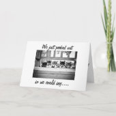 ハスキーの子犬は、あなたの休日が明るくなるかもしれないと言う シーズンカード (正面)