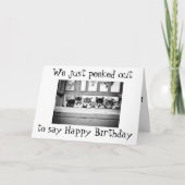 ハスキーの子犬は「グループ」と言**ハッピーバースデー!** シーズンカード (正面)