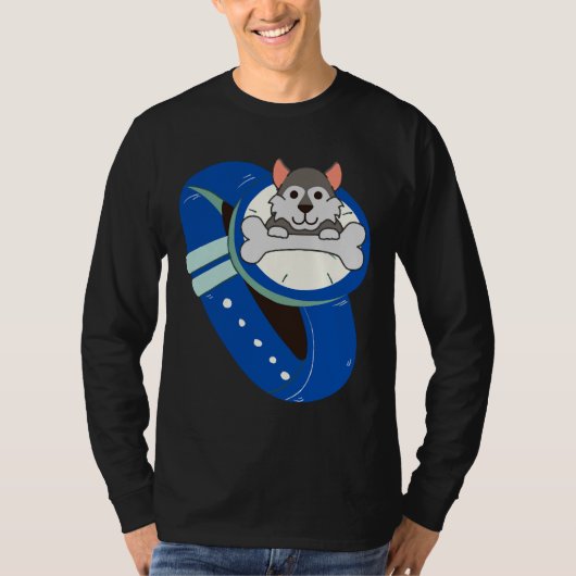 ハスキーの時計 Tシャツ (正面)