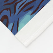 ハスキーの毛布は黒と青で塗られています。 フリースブランケット (角)