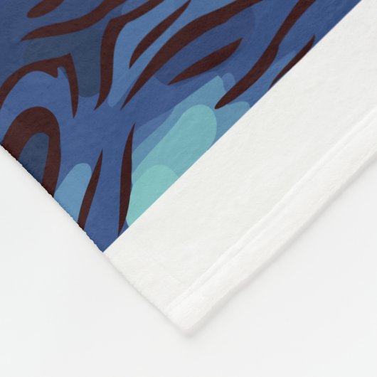 ハスキーの毛布は黒と青で塗られています。 フリースブランケット (角)