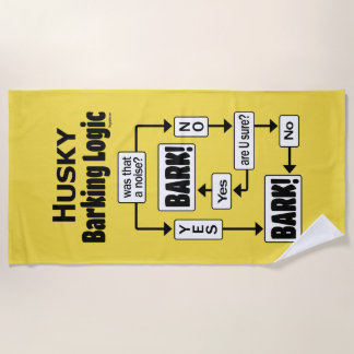 ハスキーの理屈 ビーチタオル