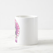 ハスキーの白いハスキーを好む女の子 コーヒーマグカップ (中央)