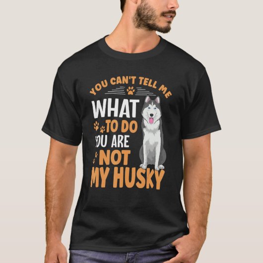 ハスキーの飼い主のためのシベリアのハスキー犬のアパレル Tシャツ (正面)