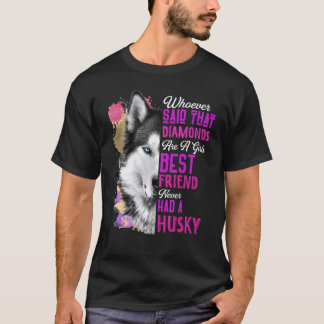 ハスキーは娘の一番の友達 犬好きママ Tシャツ