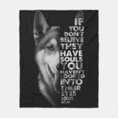 ハスキーもしお前は信じ魂犬Tを持っていない –  フリースブランケット (正面)