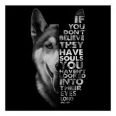 ハスキーもしお前は信じ魂犬Tを持っていない –  ポスター (正面)