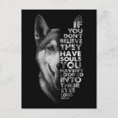 ハスキーもしお前は信じ魂犬Tを持っていない –  ポストカード (正面)