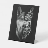 ハスキーもしお前は信じ魂犬Tを持っていない –  台座サイン (正面)