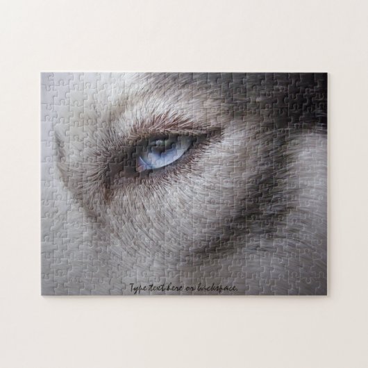 ハスキーアイズパズルパーソナライズされたスリングドッグパズル ジグソーパズル (横)