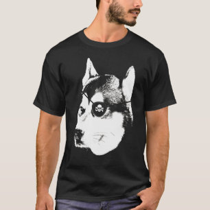 ハスキーアイパッチスカル Tシャツ