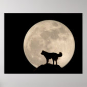 ハスキーアートプリントスリング犬アートのポスターハスキーギフト ポスター (正面)